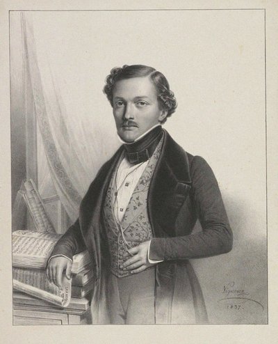 Laulaja Gilbert-Louis Duprezin muotokuva 1806-1896, 1837 tekijältä Pierre Roch Vigneron