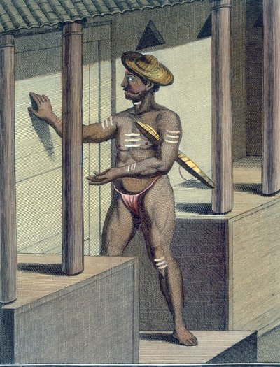 Carépatré Pandaron (uskonnollinen vaikenemisen vannonut), Poissonin kaivertama teoksesta "Voyage aux Indes et a la Chine" tekijältä Pierre Sonnerat