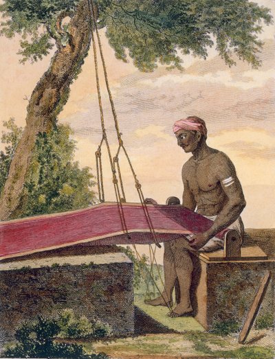 Kankaan kutoja, 1782. tekijältä Pierre Sonnerat