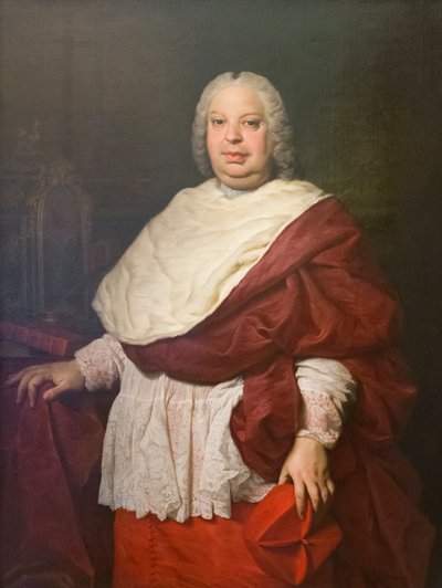 Kardinaali Silvio Valenti Gonzagan muotokuva, n. 1745 (öljy kankaalle) tekijältä Pierre Subleyras