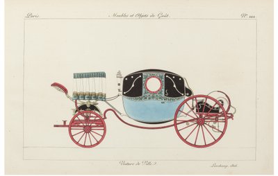 Kaupunkiauto, 1800-luku. tekijältä Pierre de La Mesangere