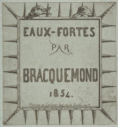 Bracquemondin etsaus, 1854. tekijältä Pierron et Delâtre