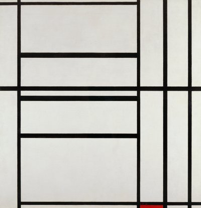 Sävellys nro 1 harmaalla ja punaisella 1938, Piet Mondrian (1872-1944), öljy kankaalle tekijältä Piet Mondrian