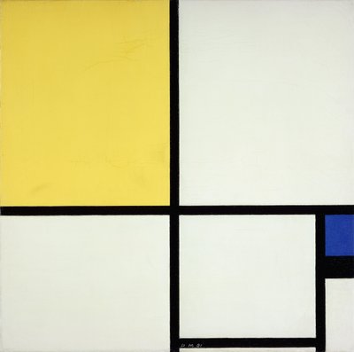 Koostumus sininen ja keltainen; Koostumus sininen ja keltainen tekijältä Piet Mondrian