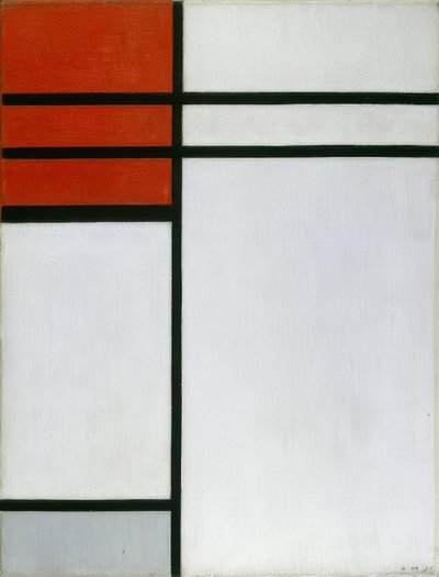 Koostumus punaisella tekijältä Piet Mondrian