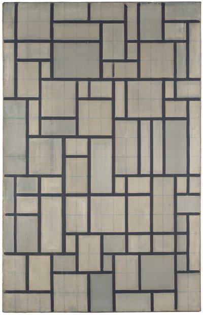 Koostumus ruudukolla 2 tekijältä Piet Mondrian