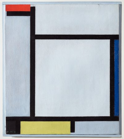 Sävellys punaisella, sinisellä, mustalla, keltaisella ja harmaalla, 1921. tekijältä Piet Mondrian
