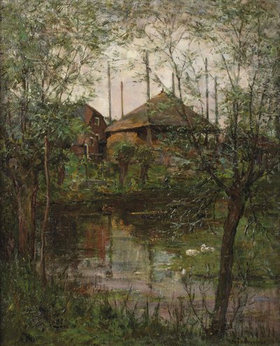 Heinäsuovasta pajuilla, n. 1897-1898 (öljy kankaalle) tekijältä Piet Mondrian
