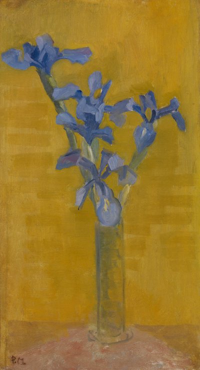 Irises, n. 1910 (öljy kankaalle) tekijältä Piet Mondrian