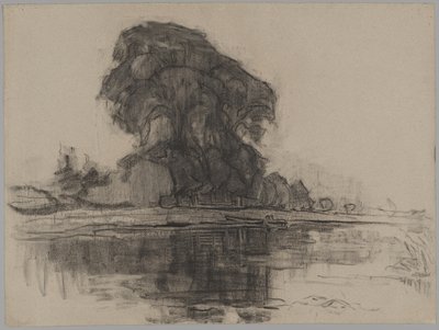Landzicht Farm: Compositional Study tekijältä Piet Mondrian