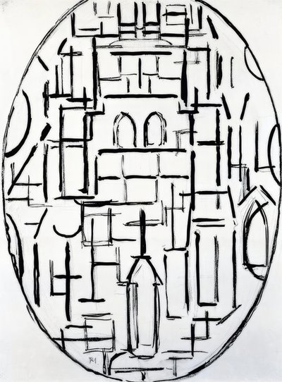 Piet Mondrian (1872–1944), Domburgin kirkko, 1914. tekijältä Piet Mondrian