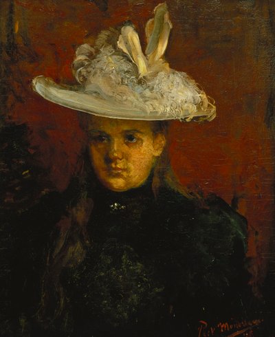 Princesje, n. 1898 (öljy kankaalle) tekijältä Piet Mondrian