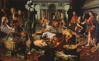 Kristus Martan ja Marian talossa, kirjoittanut Pieter Aertsen (1507 tai 1508-1575) tekijältä Pieter Aertsen