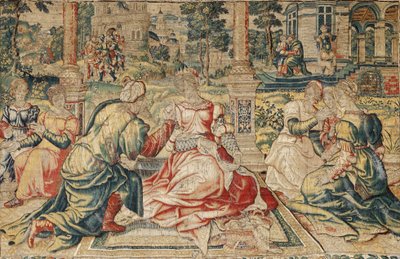 Mark Antony ja Cleopatra Tapestry tekijältä Pieter (attr. to) Coecke van Aelst