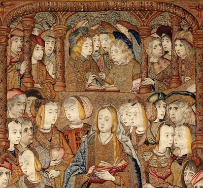 Jumalanäidin voitot tai kultaiset varpuset, n. 1500-02 (kuvakudos) tekijältä Pieter (attr. to) Coecke van Aelst