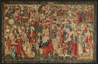 Vertaus viinitarhan työntekijöistä, n. 1500 (kuvakudos) tekijältä Pieter (studio of) Coecke van Aelst