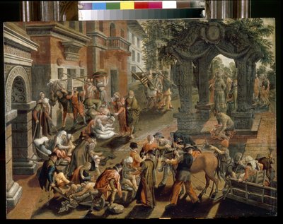 Apostolit Pietari ja Johannes. (Apostoli Pietari ja Johannes). Pieter Aertsenin (1508-1575) maalaus, öljy puulle tekijältä Pieter Aertsen
