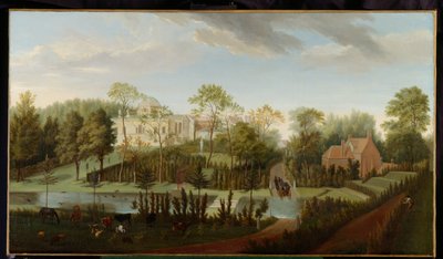 Näkymä Chiswick Housesta lounaasta (öljy kankaalle) tekijältä Pieter Andreas Rysbrack