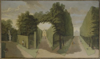 Näkymä Bagnion ja Comed Buildingin kujille, Chiswick Villa (öljy kankaalle) tekijältä Pieter Andreas Rysbrack