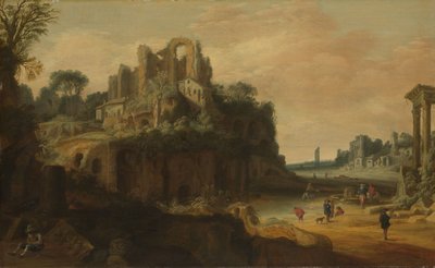 Roomalainen maisema raunioilla tekijältä Pieter Anthonisz van Groenewegen
