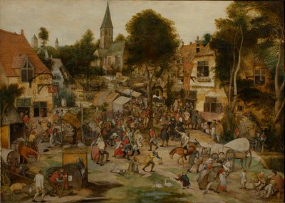 Kermisin kylämessut, ennen vuotta 1565. tekijältä Pieter Balten