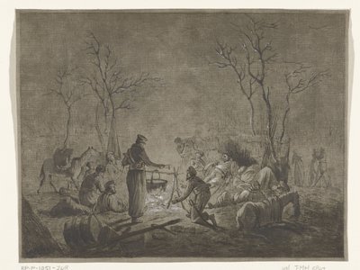 Kasakkojen tulipalossa Ranskan miehityksen aikana vuonna 1813 Amsterdamissa tekijältä Pieter Bartholomeusz. Barbiers
