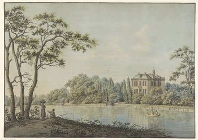 Näkymä Over Holland -talosta, jossa on teekuppi Vechtillä Nieuwersluisissa tekijältä Pieter Bartholomeusz. Barbiers