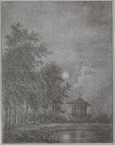 Puutarha kuunvalossa tekijältä Pieter Bartholomeusz. Barbiers