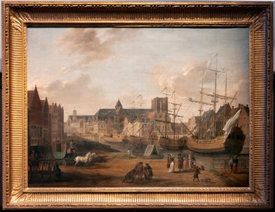 Näkymä Korenleille ja Grasleille Gentissä, Pieter Benedictus de Maere tekijältä Pieter Benedictus De Maere