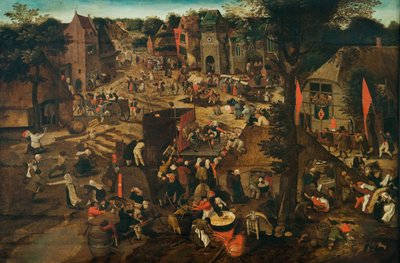 Kylämessut (kyläfestivaali Saint Hubertin ja Saint Anthonyn kunniaksi) tekijältä Pieter Breughel the Younger