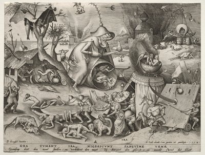 Seitsemän kuolemansyntiä: Viha. tekijältä Pieter Bruegel the Elder
