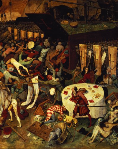 The Triumph of Death, yksityiskohta oikeasta alakulmasta, 1562 tekijältä Pieter Bruegel the Elder