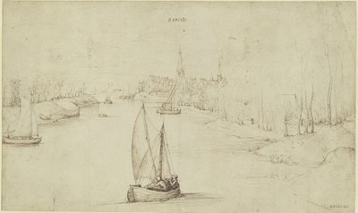 Pieter Bruegel (vanhempi) - Jokimaisema Basrode (Baasrode), KdZ 5763 tekijältä Pieter Brueghel the Elder