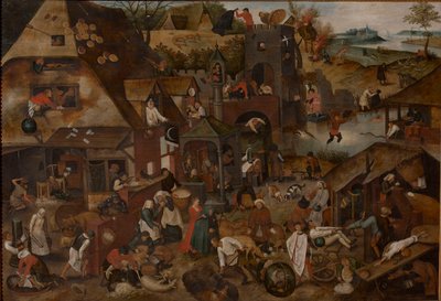 Flanderin sananlaskut, 1607. tekijältä Pieter Brueghel the Younger