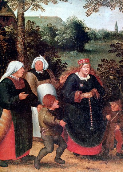 Morsiamen kulkue, c1584-1638 tekijältä Pieter Brueghel the Younger