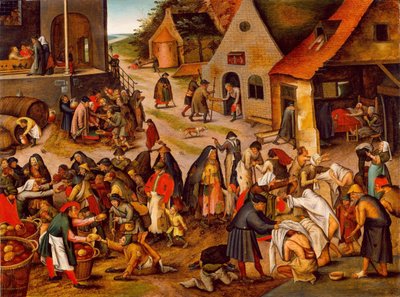 Armon seitsemän teosta, vuosina 1616-1638 tekijältä Pieter Brueghel the Younger