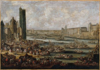 Tour de Nesle ja Louvre, noin 1650, noin 1650 (öljy kankaalle) tekijältä Pieter Casteels
