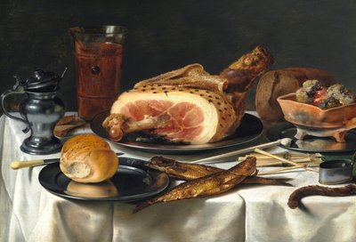 Still Life kinkun kanssa tekijältä Pieter Claesz