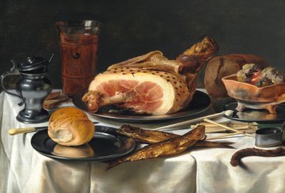 Asetelma kinkun kanssa, 1625. tekijältä Pieter Claesz