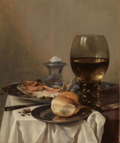 Asetelma suolalla tekijältä Pieter Claesz