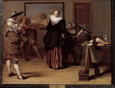 Pieter Codden (1599-1678) tanssitunti Maalaus tekijältä Pieter Codde