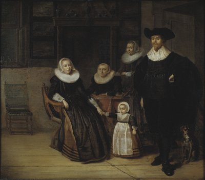 Perheen muotokuva, 1661 tekijältä Pieter Codde
