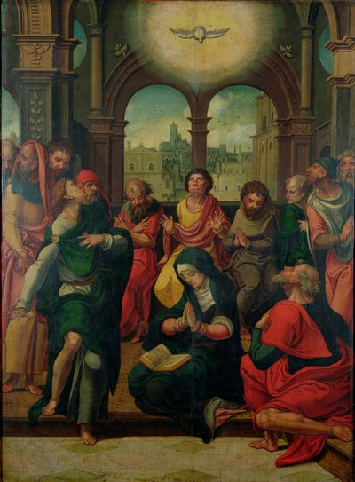 Pyhän Hengen laskeutuminen tekijältä Pieter Coecke van Aelst