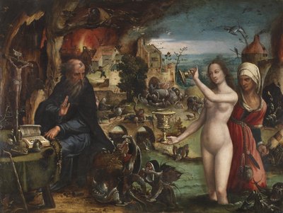 Pyhän Antoniuksen kiusaus tekijältä Pieter Coecke van Aelst