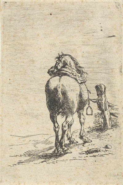 Satula hevonen tangossa tekijältä Pieter Cornelisz. Verbeeck