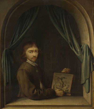 Taidemaalarin muotokuva tekijältä Pieter Cornelisz. van Egmondt (attributed to)