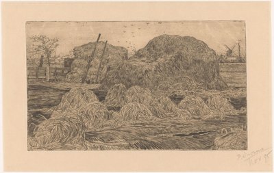 Heinäsuovat pellolla tekijältä Pieter Dupont (signed by artist)