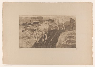 Härkkien kyntäminen tekijältä Pieter Dupont (signed by artist)
