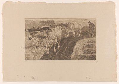 Neljä kyntöhärkää tekijältä Pieter Dupont (signed by artist)