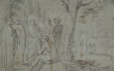 Kristus parantaa sokean miehen (recto); Venus ja Amor (käänteinen) tekijältä Pieter Fransz. de Grebber